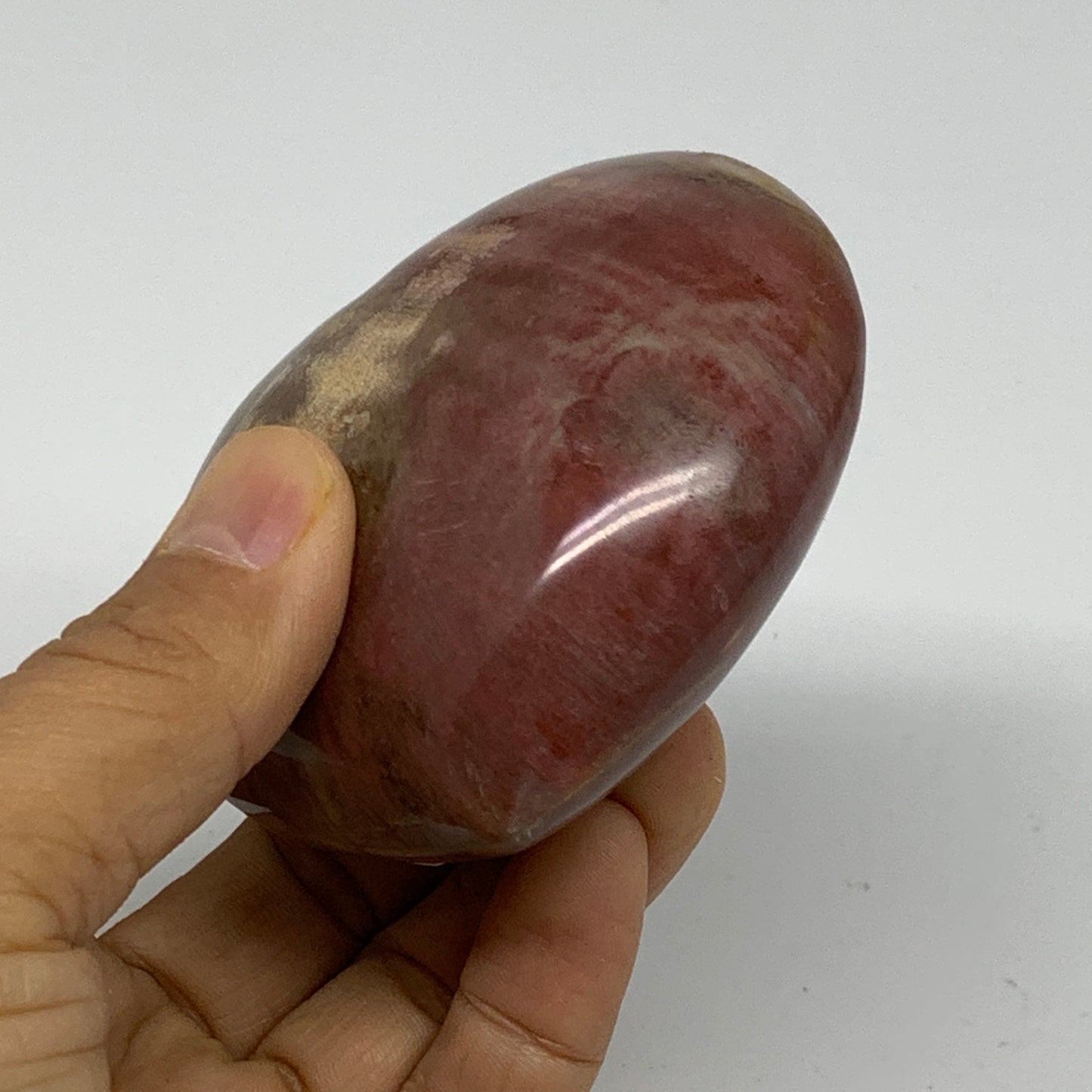 0.56 lbs, 2.7"x3.1"x1.4", Natural Petrified Wood Heart Polished Crystal, B37421