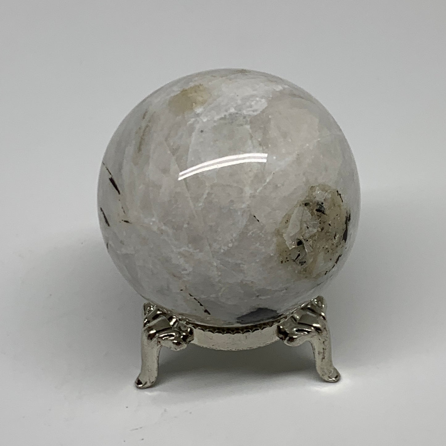 168.9g, 2"(50mm), Natural Rainbow Moonstone Sphere Ball Gemstone, B35190