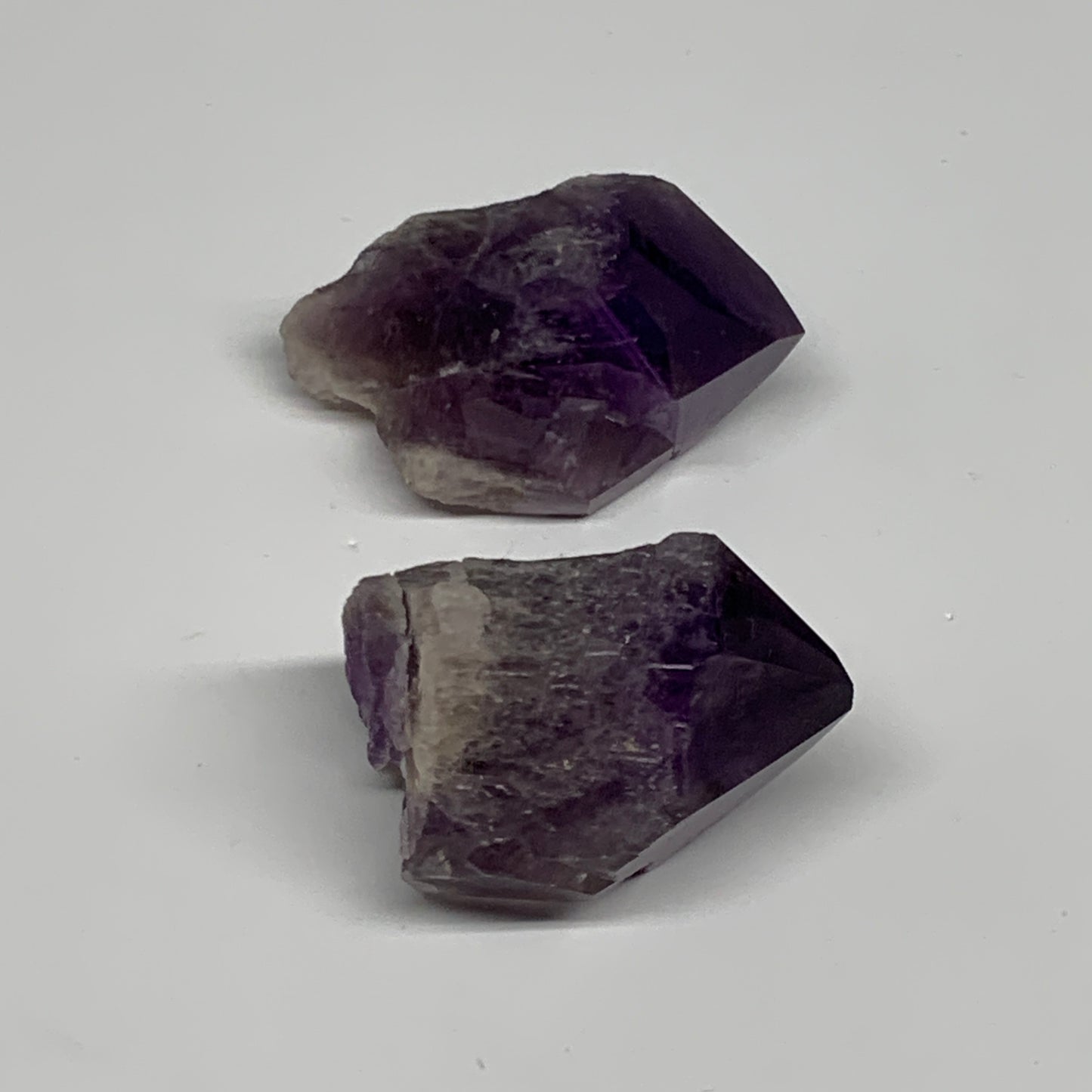 112.4g, 2" - 2.2", 2pcs, Amethyst Point Polished Rough lower part, B32391