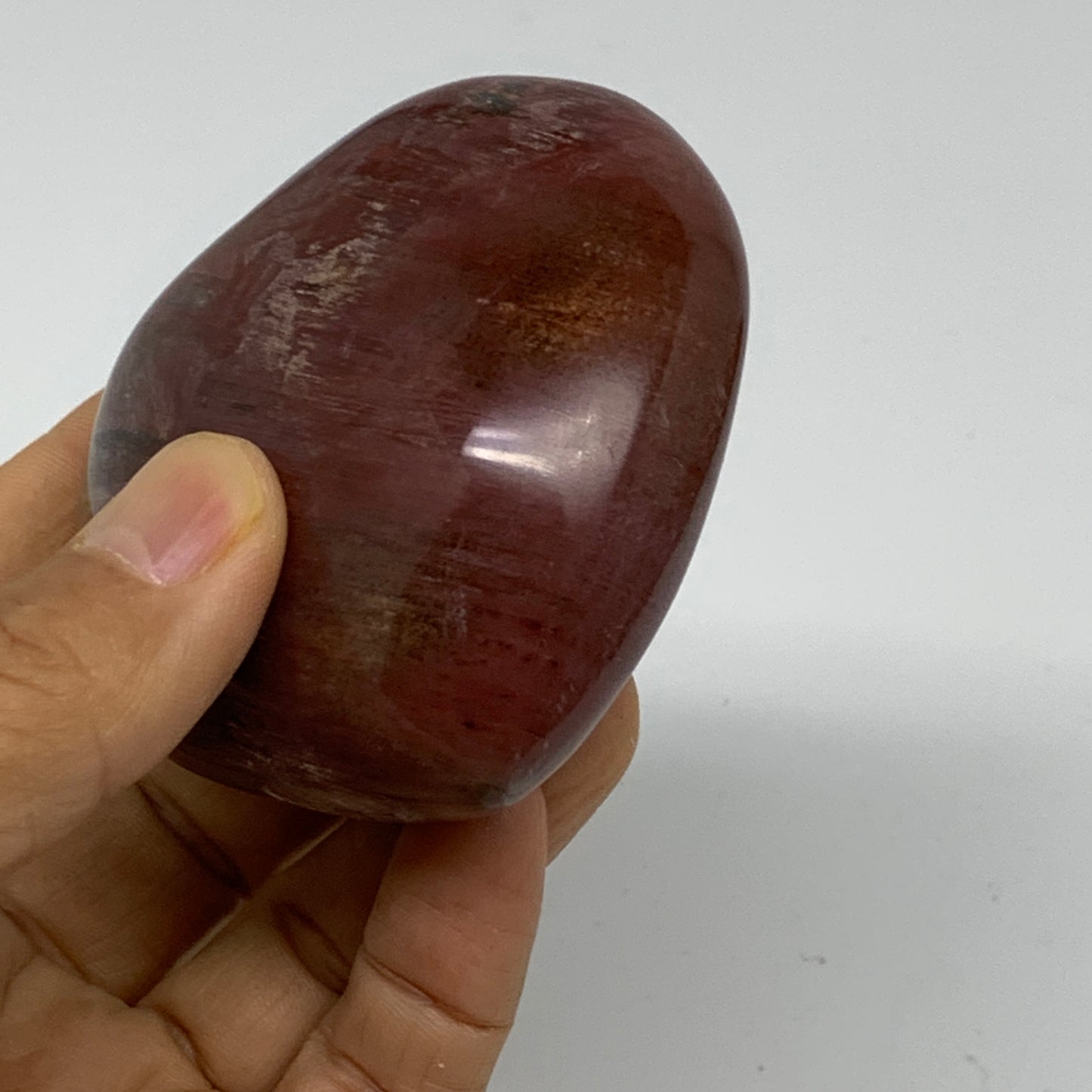 0.45 lbs, 2.6"x2.8"x1.3", Natural Petrified Wood Heart Polished Crystal, B37422