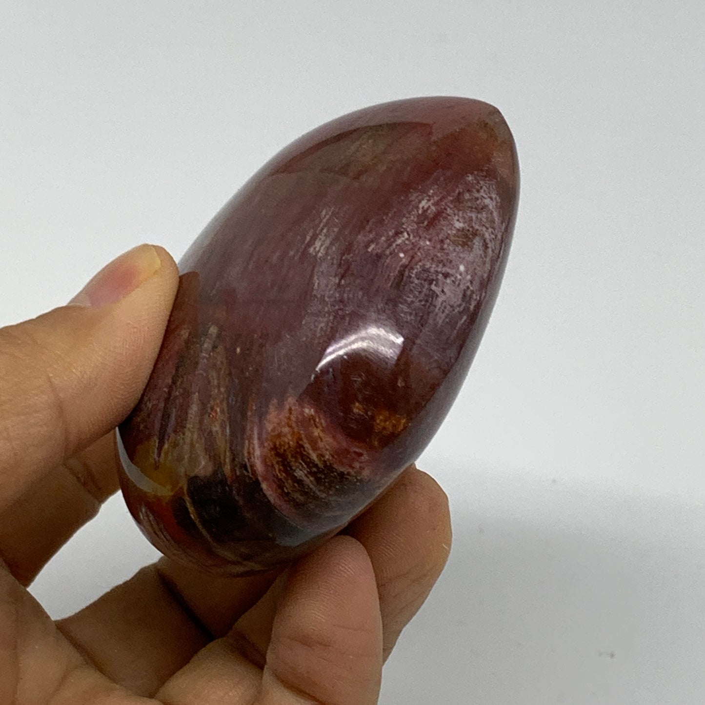 0.45 lbs, 2.6"x2.8"x1.3", Natural Petrified Wood Heart Polished Crystal, B37422