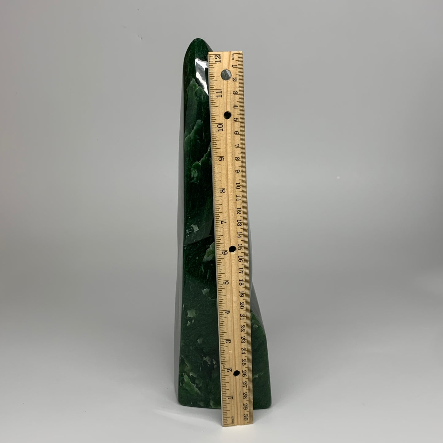 8.24 lbs, 12.4"x3.1"x3.4", Nephrite Jade Freeform Polished @Afghanistan, B30230