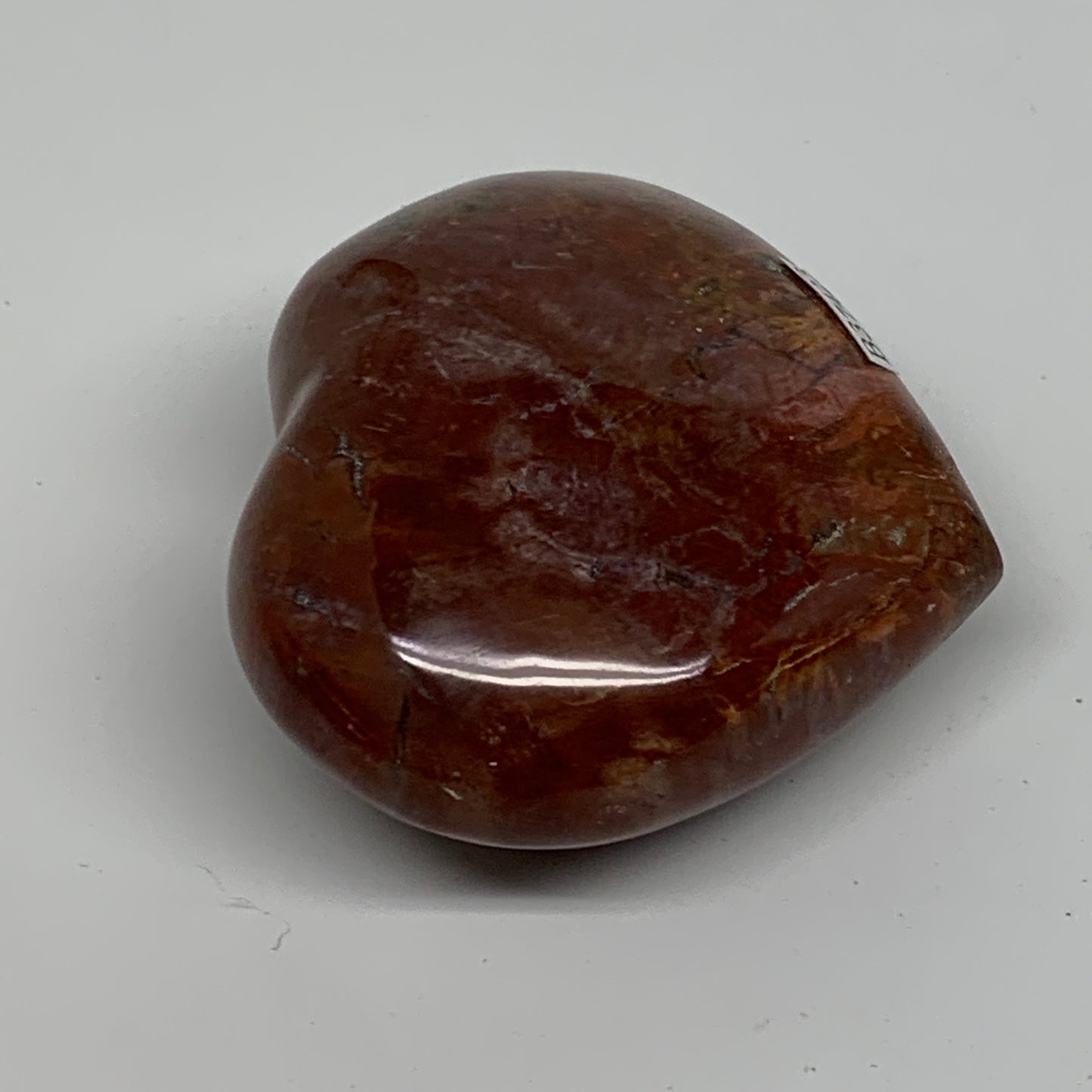 0.41 lbs, 2.5"x2.8"x1.4", Natural Petrified Wood Heart Polished Crystal, B37423