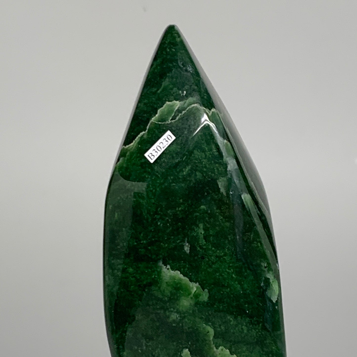 8.24 lbs, 12.4"x3.1"x3.4", Nephrite Jade Freeform Polished @Afghanistan, B30230