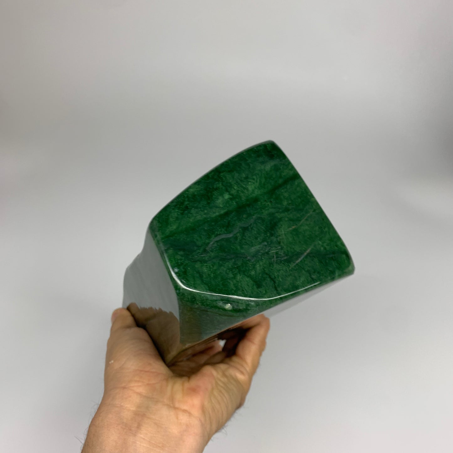 8.24 lbs, 12.4"x3.1"x3.4", Nephrite Jade Freeform Polished @Afghanistan, B30230