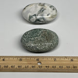 152.4g, 2.3", 2pcs, Tree Agate Palm-Stone Reiki Energy Crystal Reiki, B29507