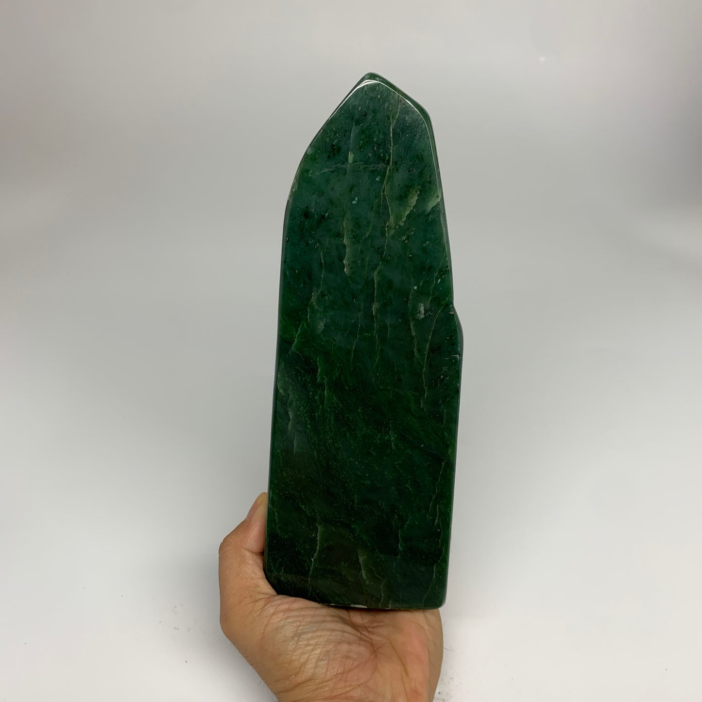 4.4 lbs, 8.8"x3.2"x1.9", Nephrite Jade Freeform Polished @Afghanistan, B30231