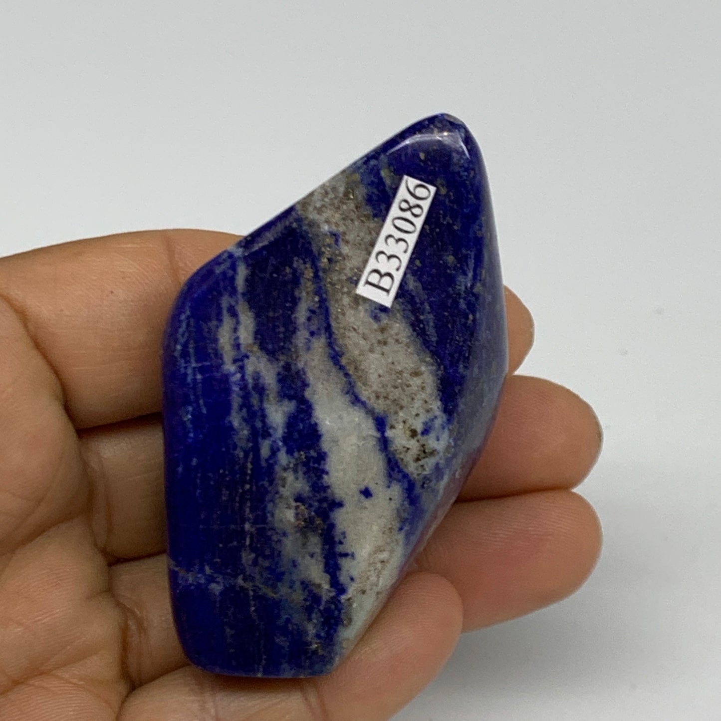 86.6g, 2.5"x1.6"x1.1",  Natural Freeform Lapis Lazuli from Afghanistan, B33086