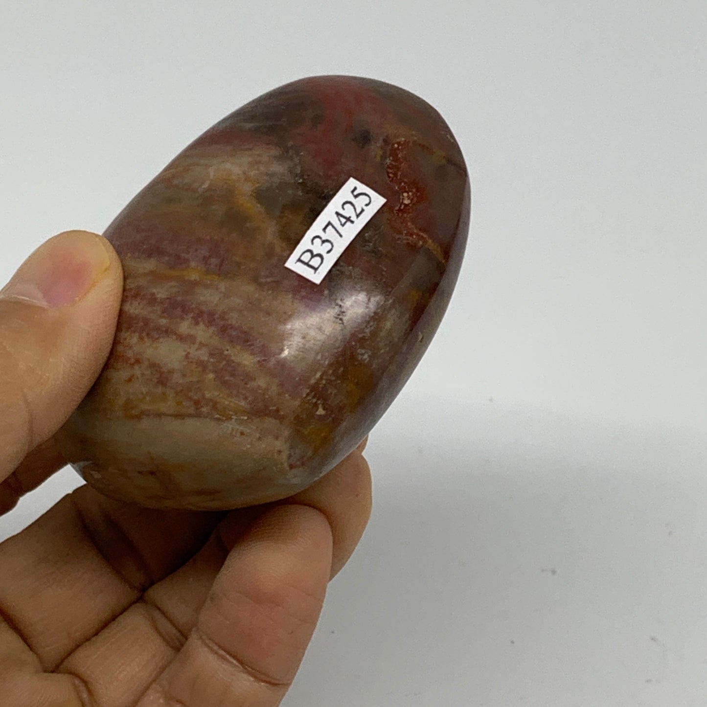 0.37 lbs, 2.3"x2.7"x1.3", Natural Petrified Wood Heart Polished Crystal, B37425