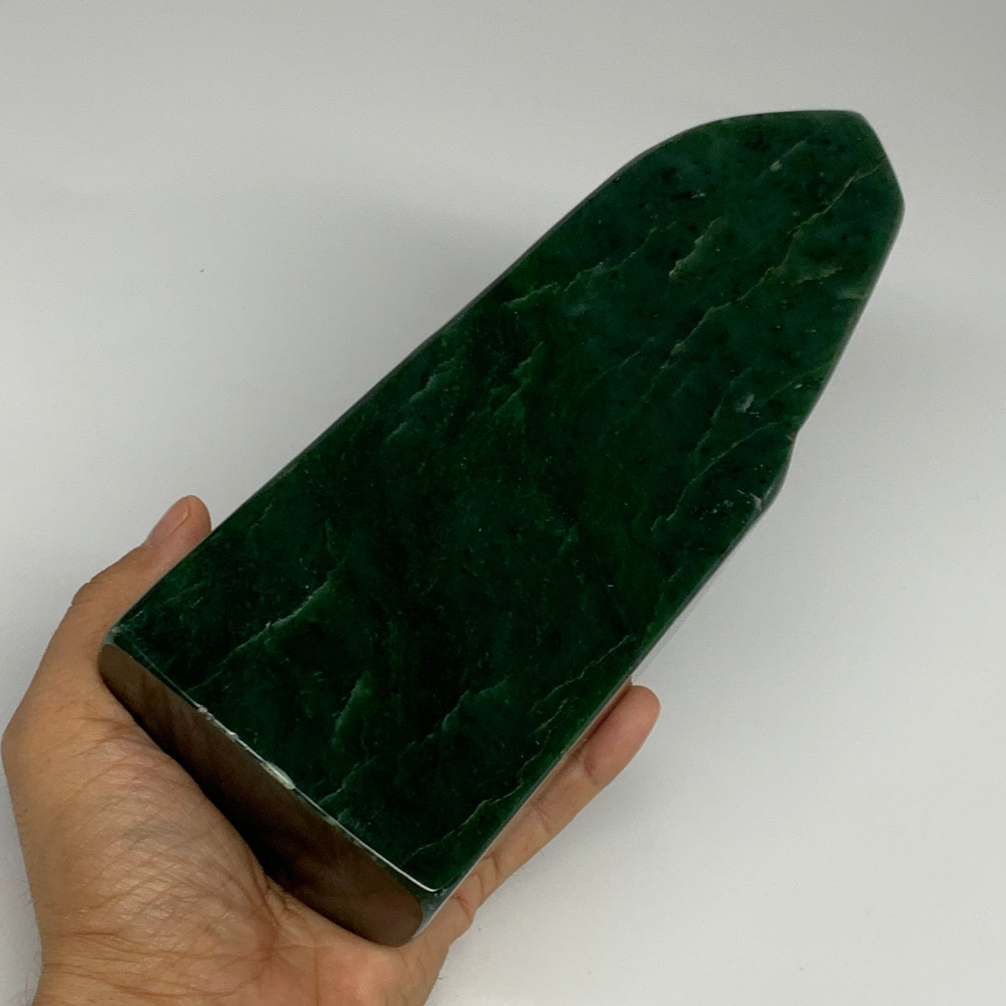 4.4 lbs, 8.8"x3.2"x1.9", Nephrite Jade Freeform Polished @Afghanistan, B30231