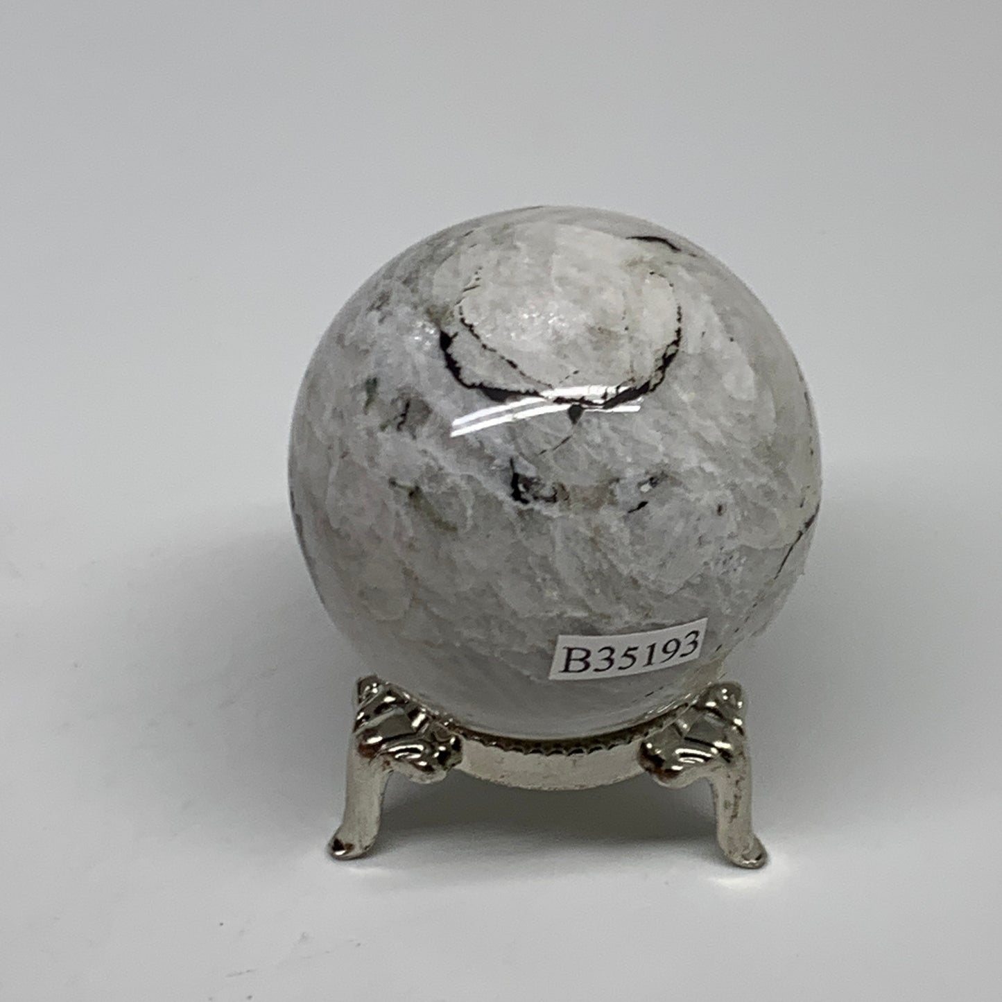 153.6g, 1.9"(48mm), Natural Rainbow Moonstone Sphere Ball Gemstone, B35193