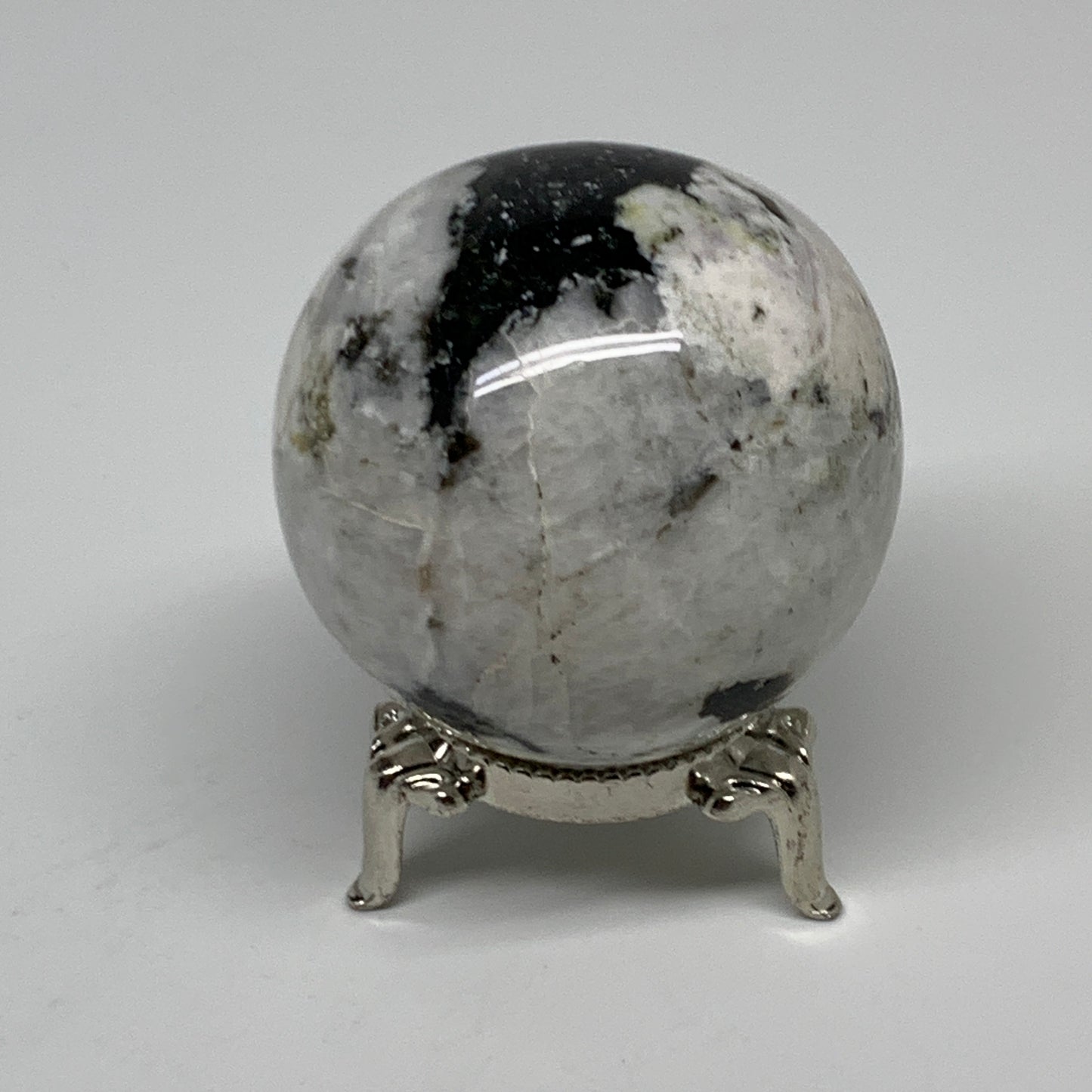 175.8g, 2"(49mm), Natural Rainbow Moonstone Sphere Ball Gemstone, B35194