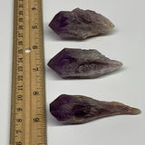 107.9g, 2.3" - 2.7", 3pcs, Amethyst Point Polished Rough lower part, B32396