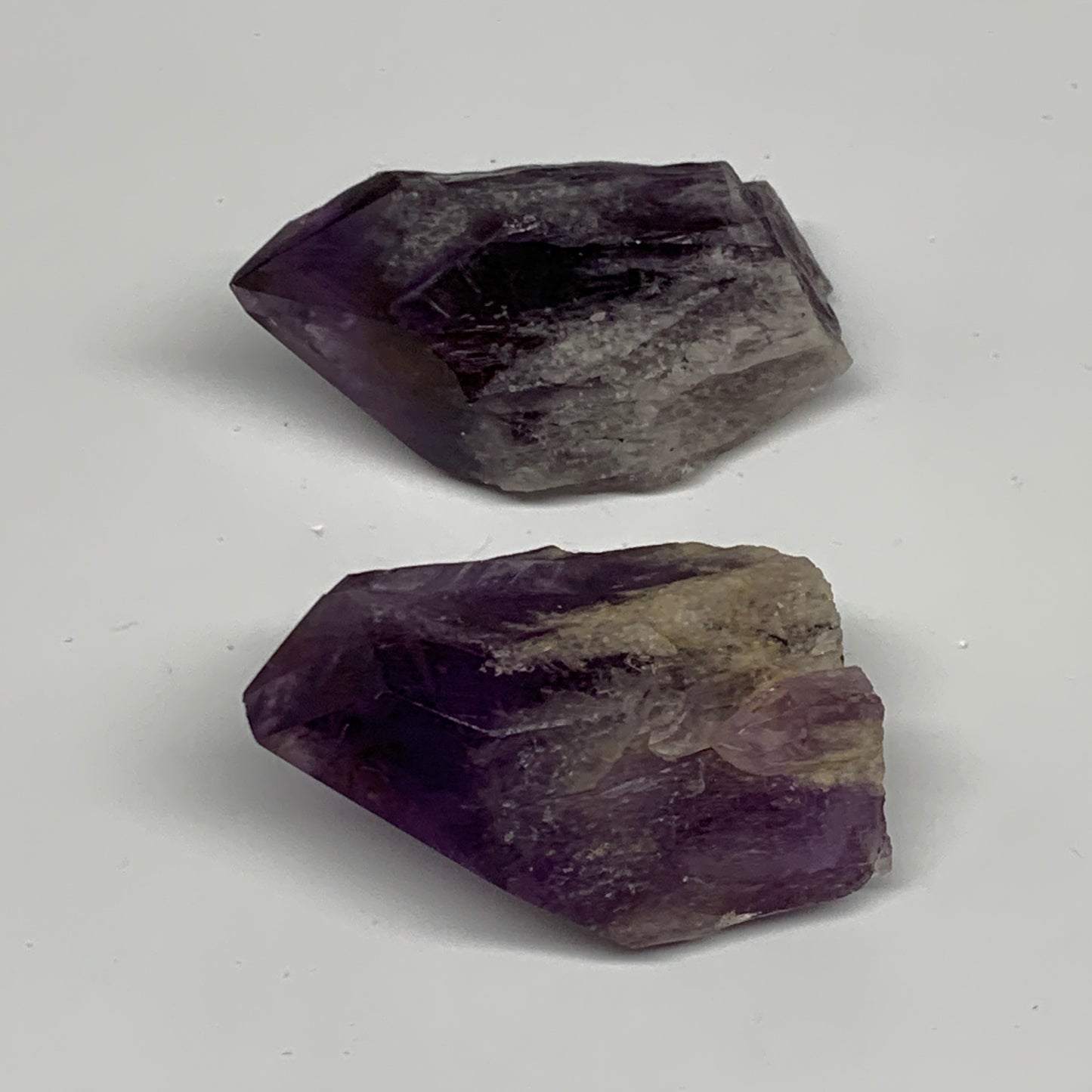 116.7g, 2" - 2.4", 2pcs, Amethyst Point Polished Rough lower part, B32397
