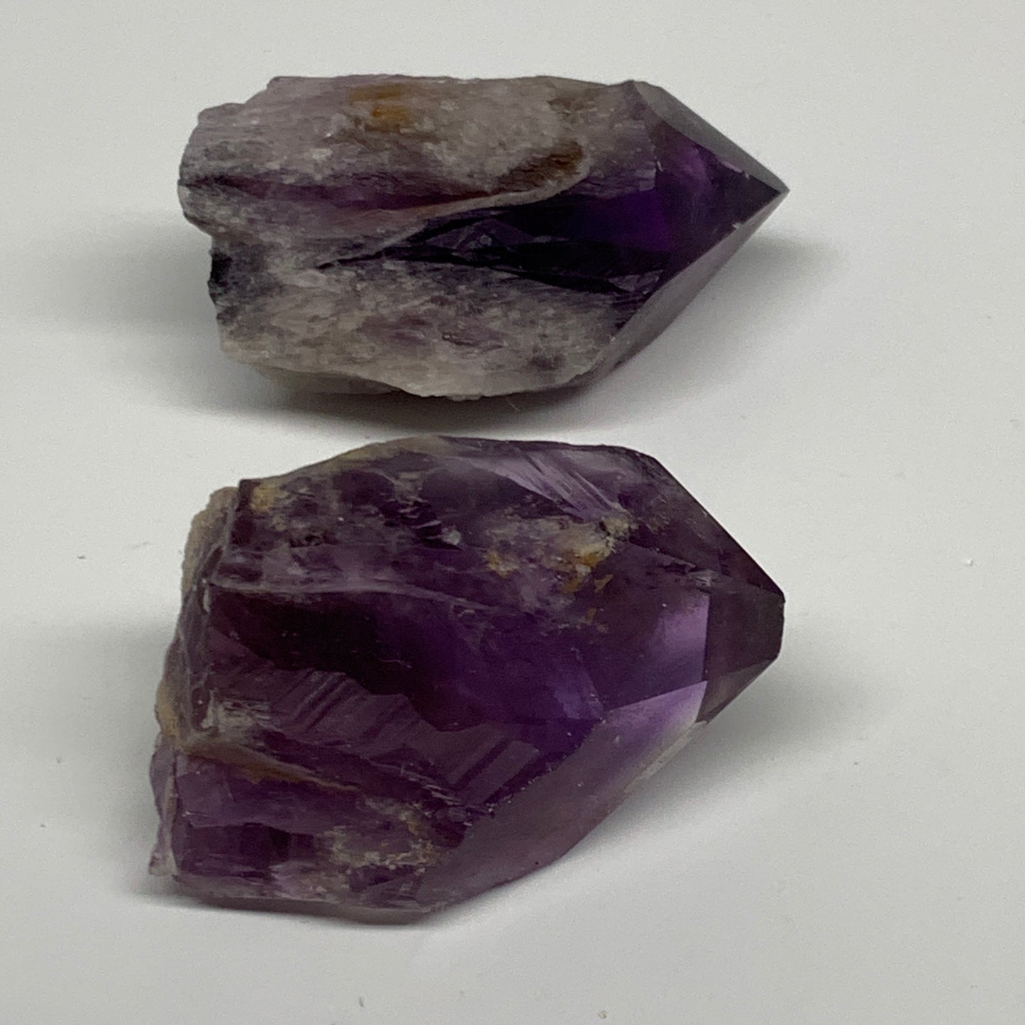 116.7g, 2" - 2.4", 2pcs, Amethyst Point Polished Rough lower part, B32397