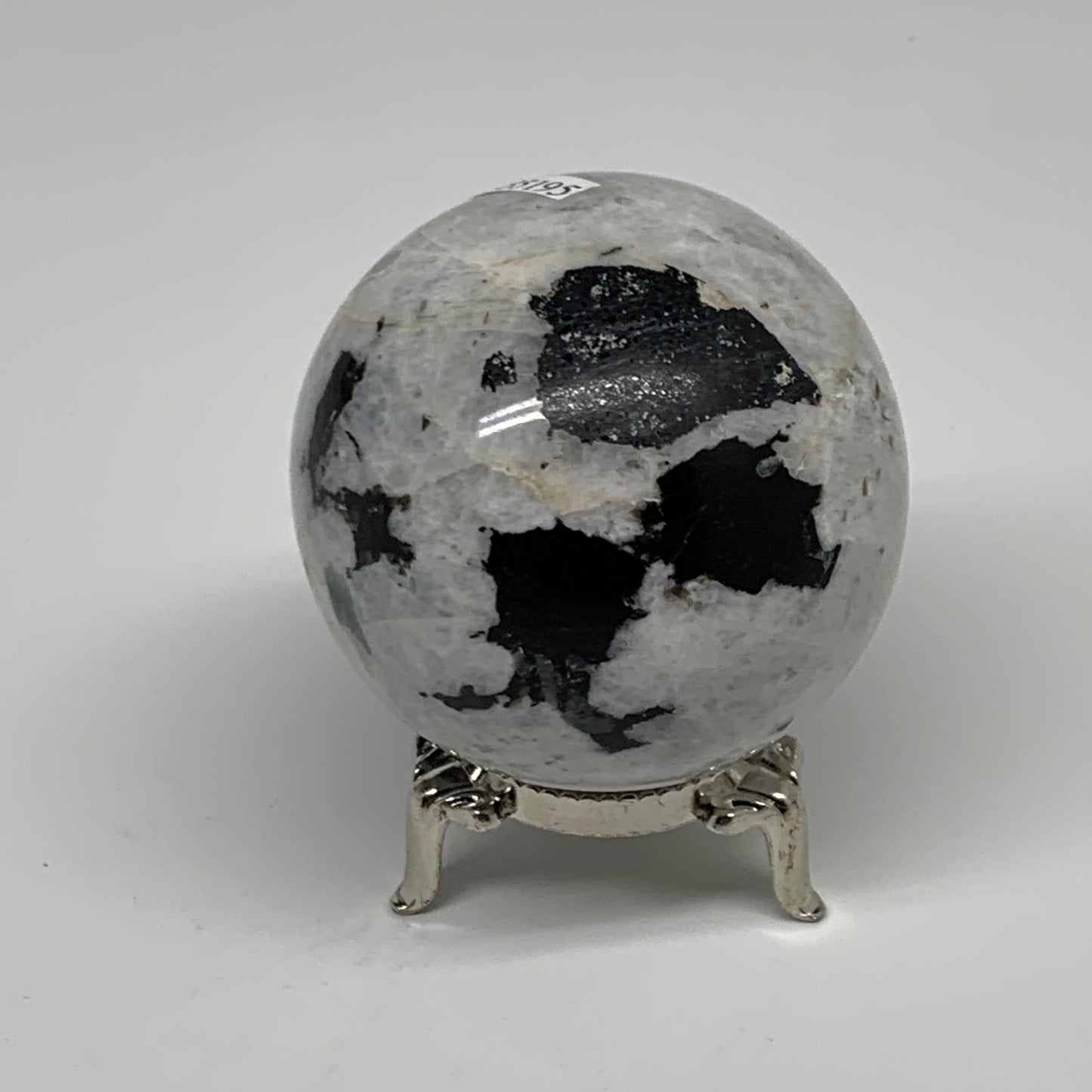 253.1g, 2.2"(56mm), Natural Rainbow Moonstone Sphere Ball Gemstone, B35195