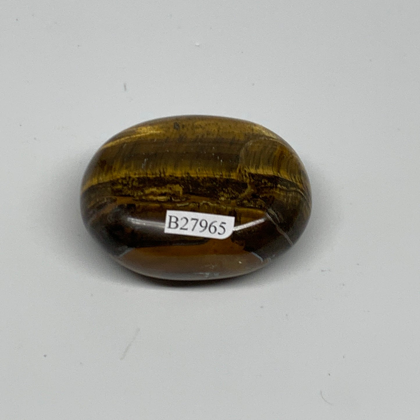 95.4g, 2.1"x1.8"x0.9", Natural Tiger's Eye Palm-Stone Gemstone @India, B27965