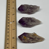 100g, 2.3" - 2.3", 3pcs, Amethyst Point Polished Rough lower part, B32398