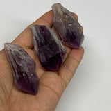 115.7g, 2.2" - 2.3", 3pcs, Amethyst Point Polished Rough lower part, B32399
