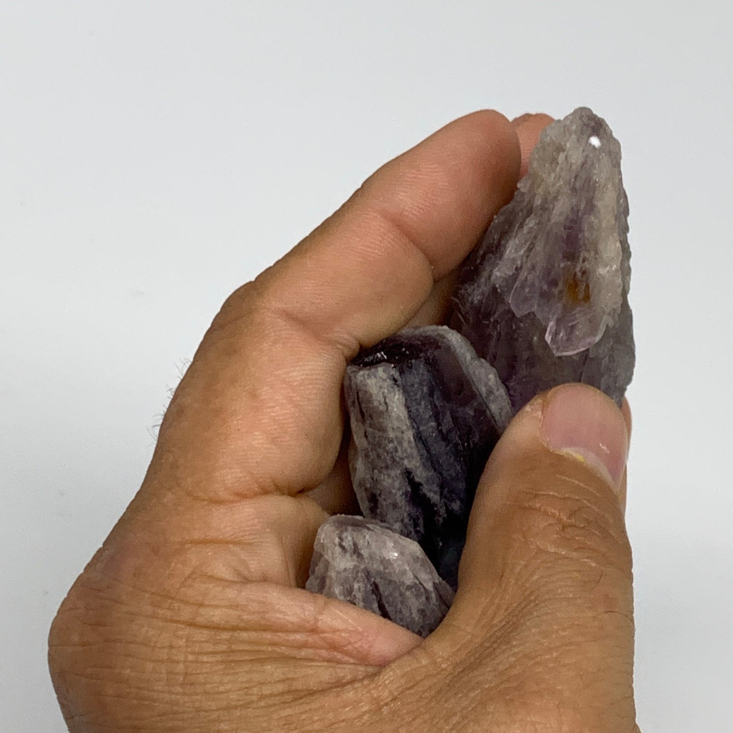 115.7g, 2.2" - 2.3", 3pcs, Amethyst Point Polished Rough lower part, B32399