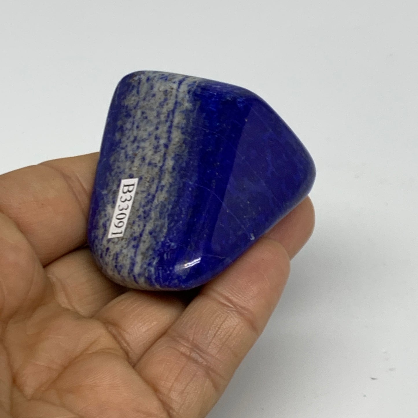 91.1g, 1.9"x1.9"x1.2",  Natural Freeform Lapis Lazuli from Afghanistan, B33091