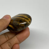 86g, 2.2"x1.6"x0.9", Natural Tiger's Eye Palm-Stone Gemstone @India, B27967