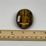 86g, 2.2"x1.6"x0.9", Natural Tiger's Eye Palm-Stone Gemstone @India, B27967