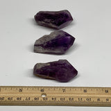 129.9g, 2.2" - 2.3", 3pcs, Amethyst Point Polished Rough lower part, B32400