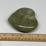 1 lbs, 3.8"x4"x1.3", Natural Untreated Green Quartz Crystal Heart Reiki, B30964