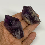 91.4g, 2" - 2.2", 2pcs, Amethyst Point Polished Rough lower part, B32401