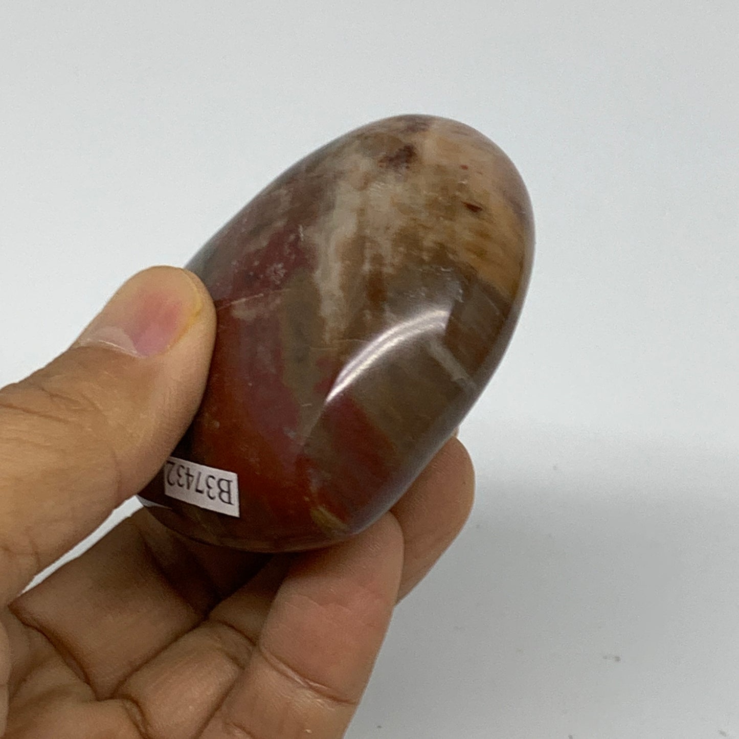 0.31 lbs, 2.2"x2.5"x1.1", Natural Petrified Wood Heart Polished Crystal, B37432