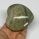 0.82 lbs, 3.2"x3.4"x1.6", Natural Untreated Green Quartz Crystal Heart Reiki, B3
