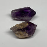 91.4g, 2" - 2.2", 2pcs, Amethyst Point Polished Rough lower part, B32401