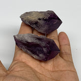 103.2g, 2.1" - 2.3", 2pcs, Amethyst Point Polished Rough lower part, B32402