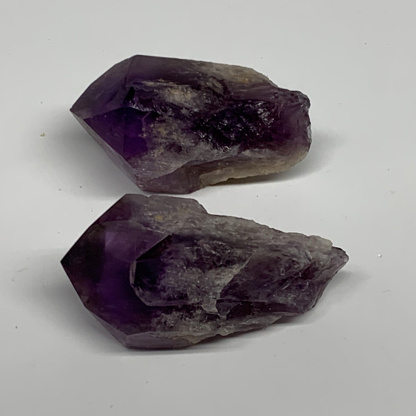 103.2g, 2.1" - 2.3", 2pcs, Amethyst Point Polished Rough lower part, B32402