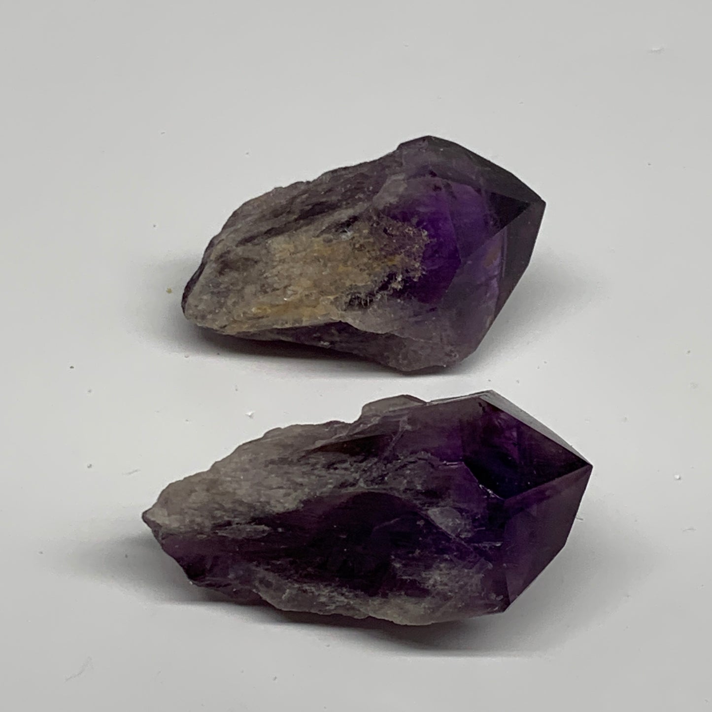 103.2g, 2.1" - 2.3", 2pcs, Amethyst Point Polished Rough lower part, B32402