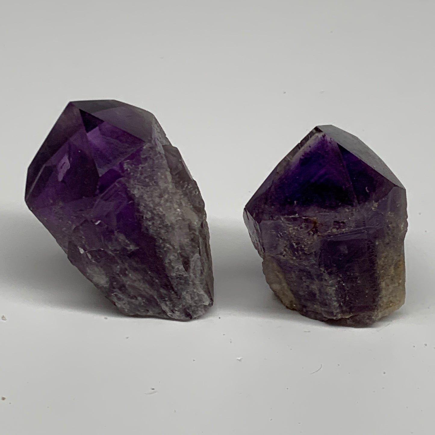 112.4g, 1.8" - 2", 2pcs, Amethyst Point Polished Rough lower part, B32403