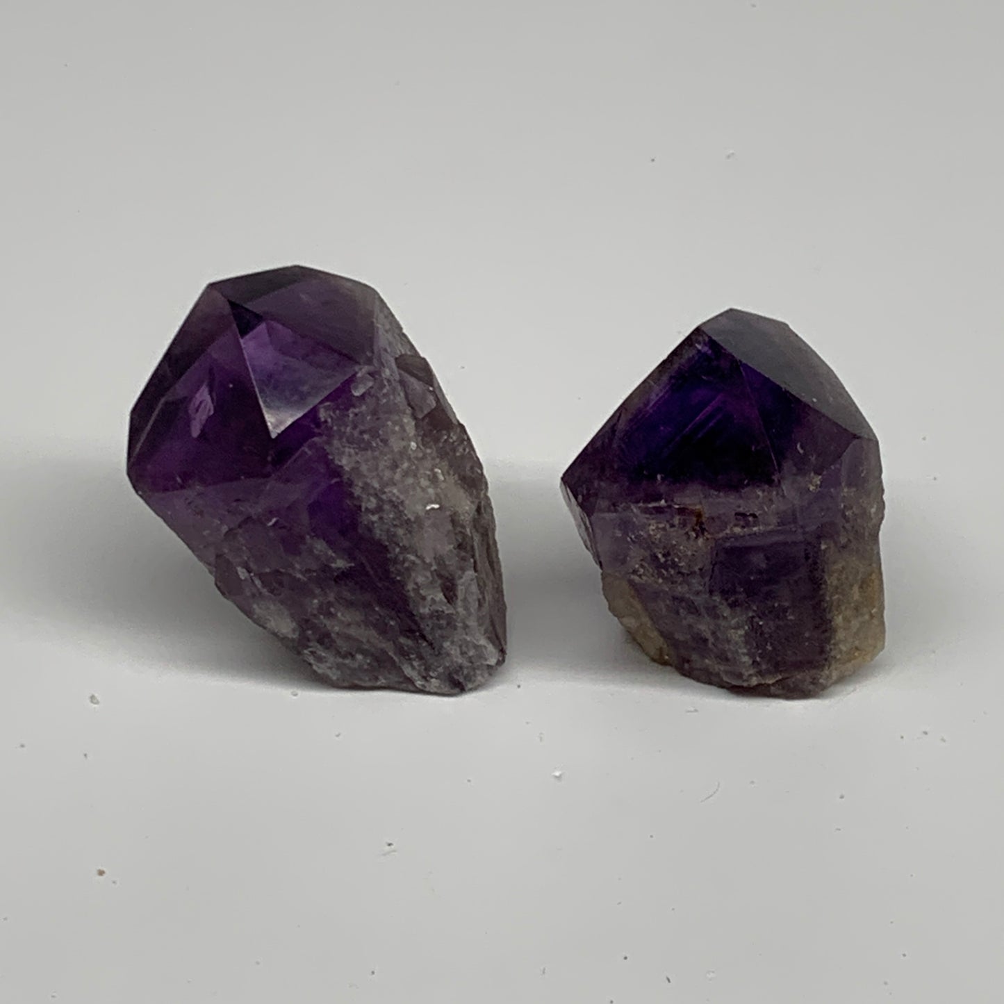 112.4g, 1.8" - 2", 2pcs, Amethyst Point Polished Rough lower part, B32403