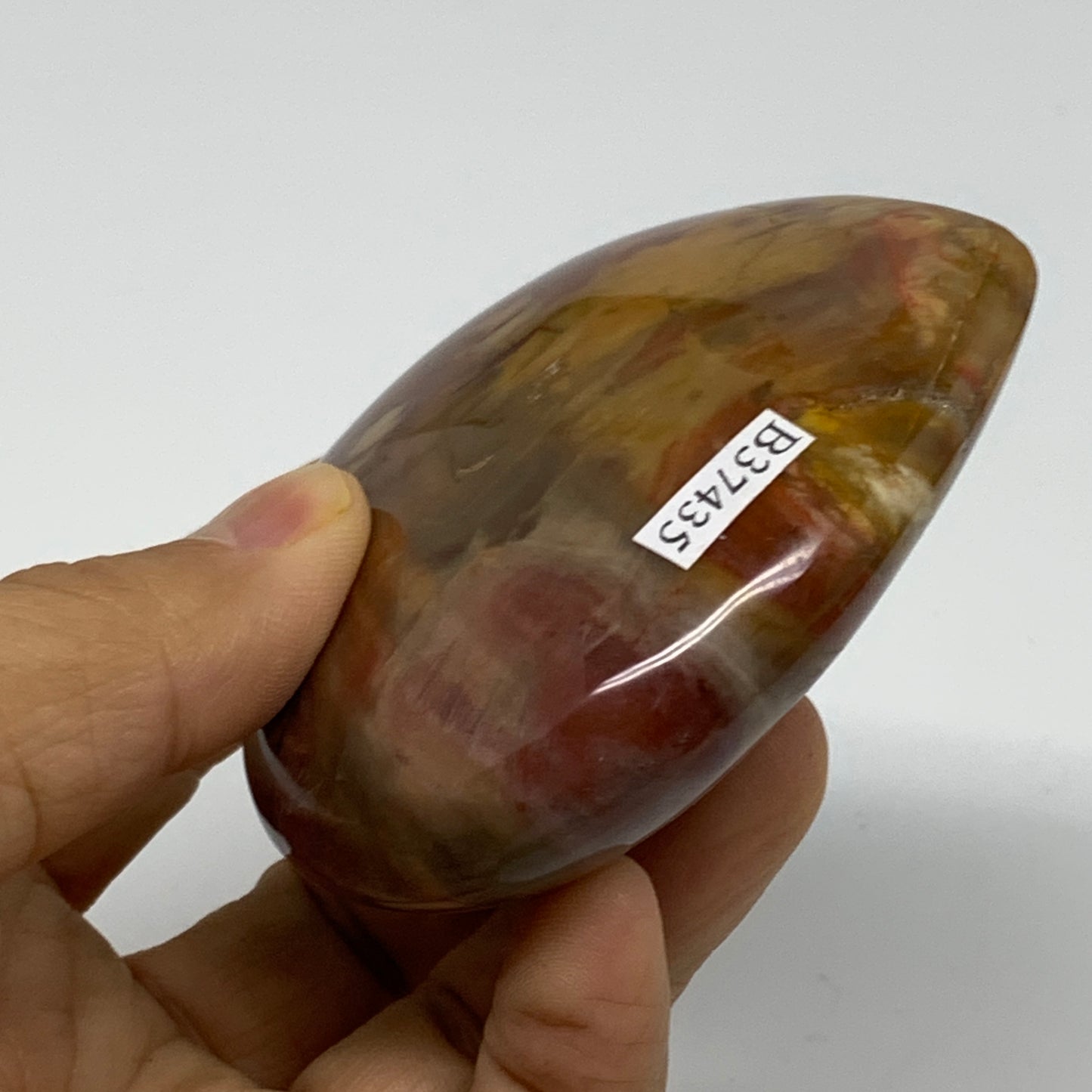 0.46 lbs, 2.9"x3"x1.1", Natural Petrified Wood Heart Polished Crystal, B37435