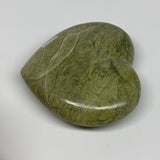 0.94 lbs, 3.7"x3.9"x1.2", Natural Untreated Green Quartz Crystal Heart Reiki, B3