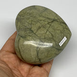0.79 lbs, 3.1"x3.4"x1.4", Natural Untreated Green Quartz Crystal Heart Reiki, B3