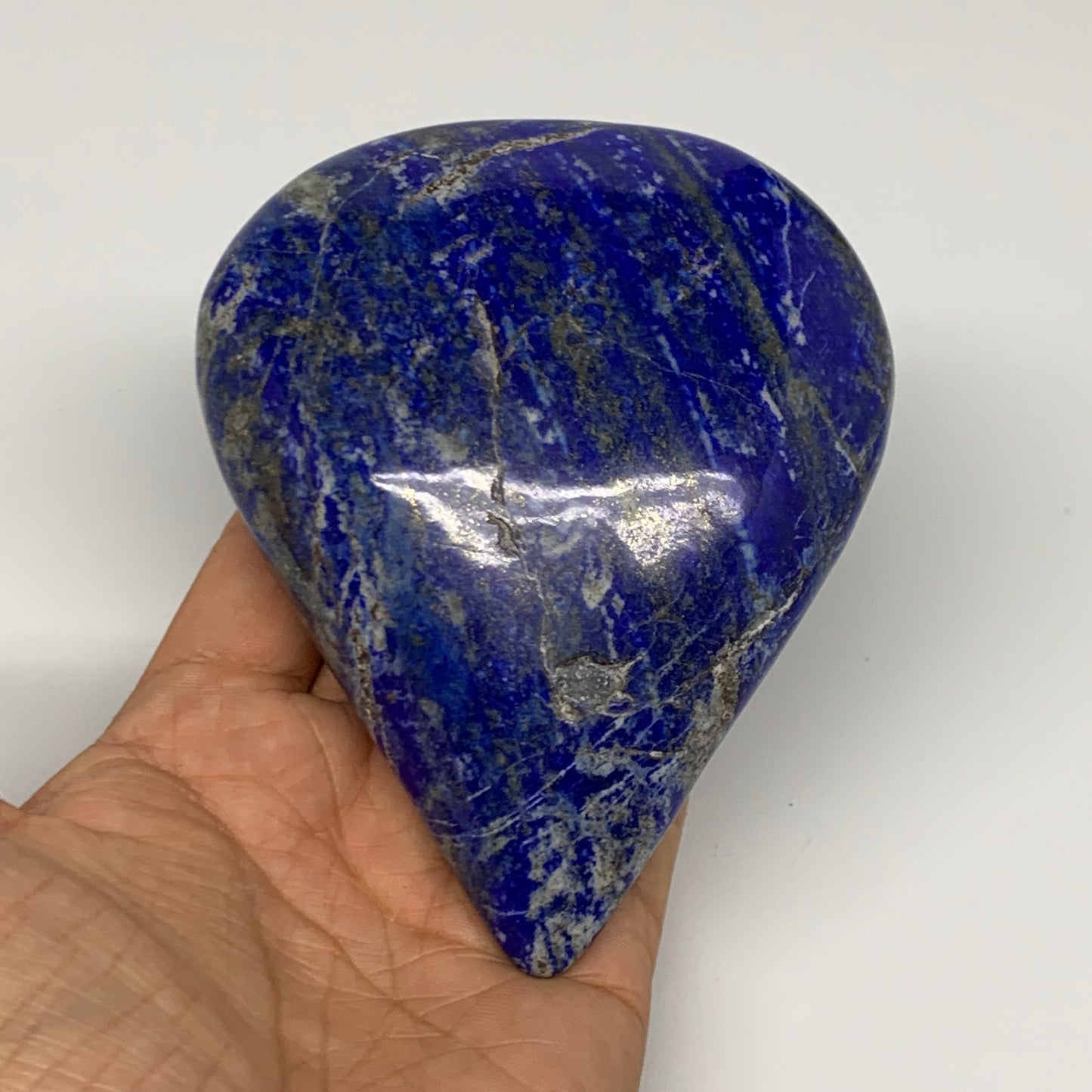 533g, 4.6"x3.7"x1.4", Natural Lapis Lazuli Teardrop Polished Crystal, B27222