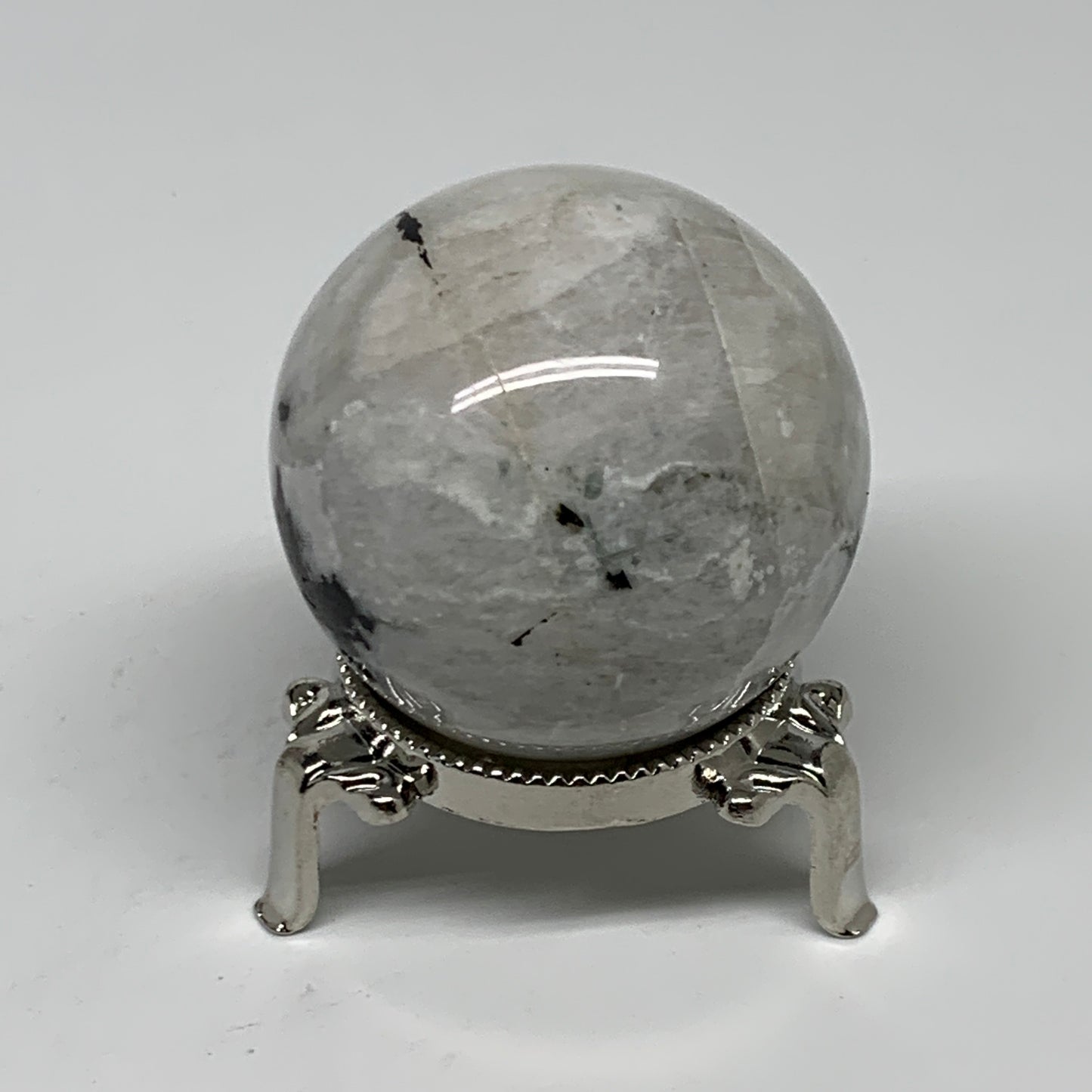 174.7g, 2"(50mm), Natural Rainbow Moonstone Sphere Ball Gemstone, B35200