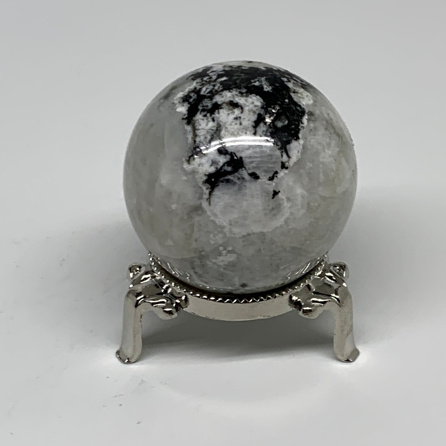 174.7g, 2"(50mm), Natural Rainbow Moonstone Sphere Ball Gemstone, B35200