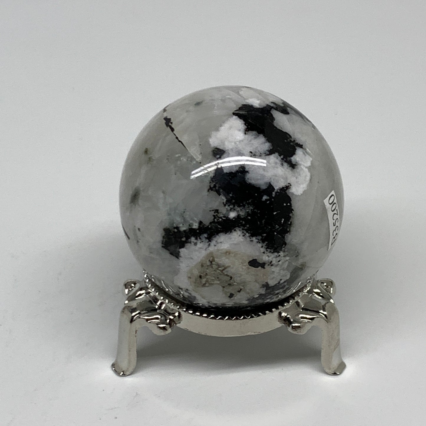 174.7g, 2"(50mm), Natural Rainbow Moonstone Sphere Ball Gemstone, B35200