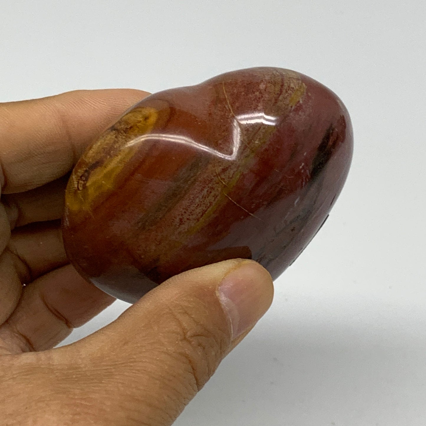 0.37 lbs, 2.4"x2.6"x1.3", Natural Petrified Wood Heart Polished Crystal, B37437