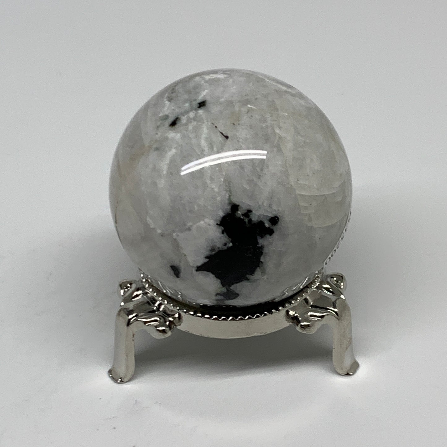 174.7g, 2"(50mm), Natural Rainbow Moonstone Sphere Ball Gemstone, B35200