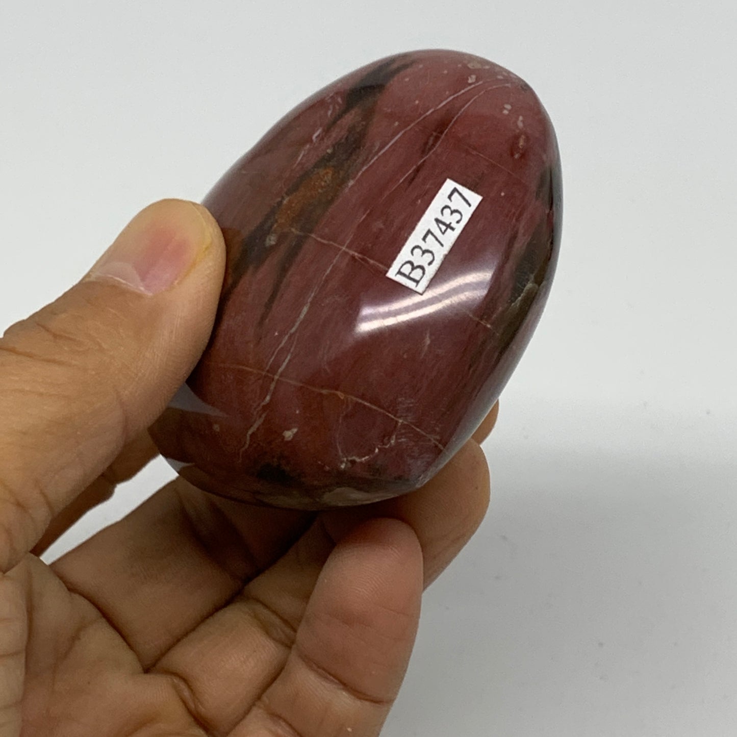 0.37 lbs, 2.4"x2.6"x1.3", Natural Petrified Wood Heart Polished Crystal, B37437