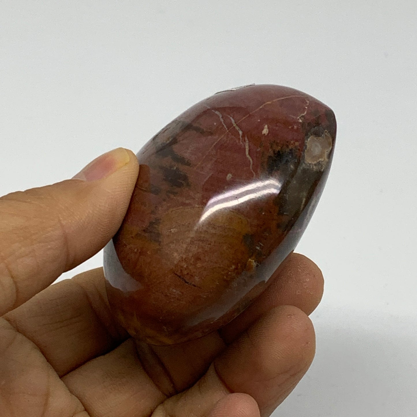 0.37 lbs, 2.4"x2.6"x1.3", Natural Petrified Wood Heart Polished Crystal, B37437