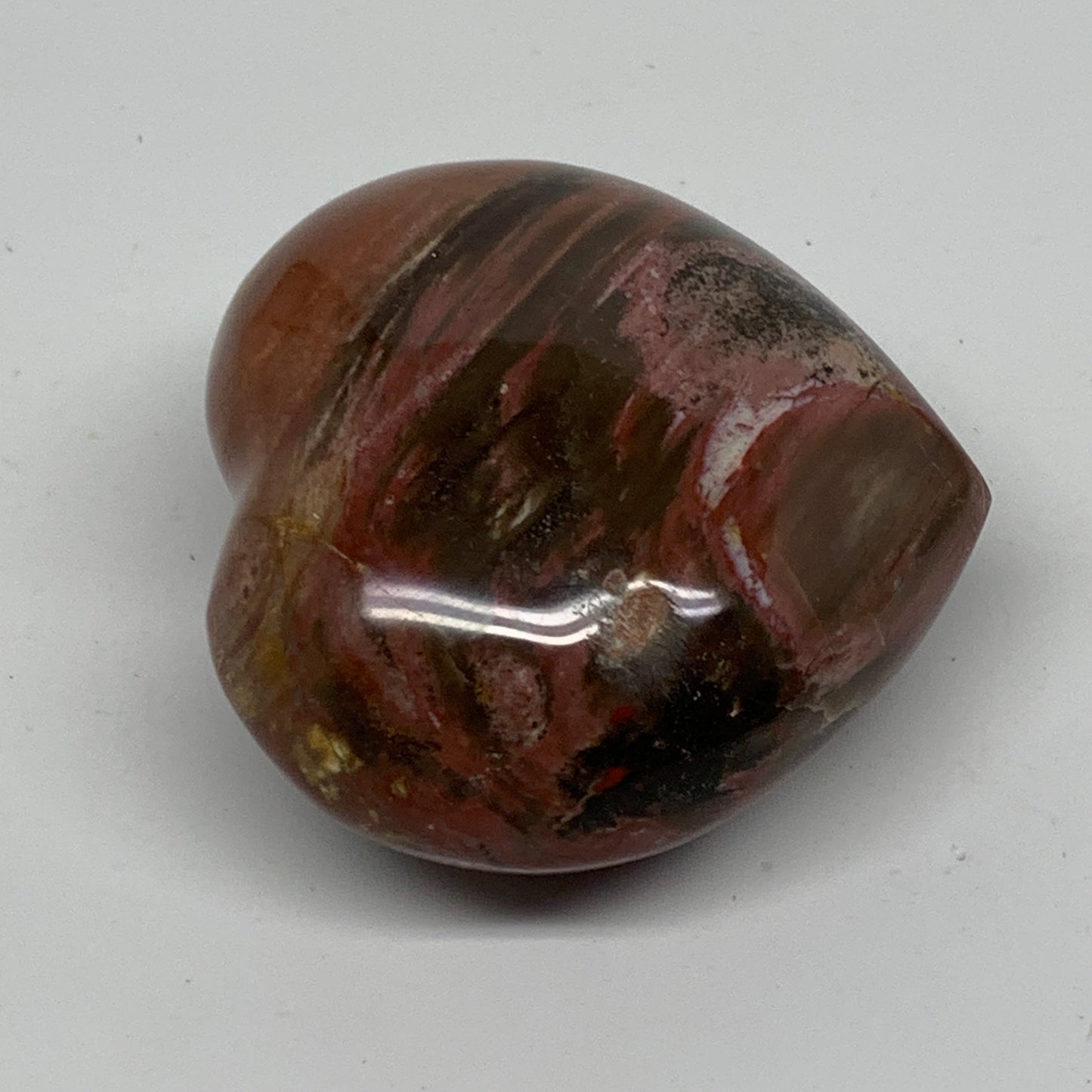 0.37 lbs, 2.4"x2.6"x1.3", Natural Petrified Wood Heart Polished Crystal, B37437